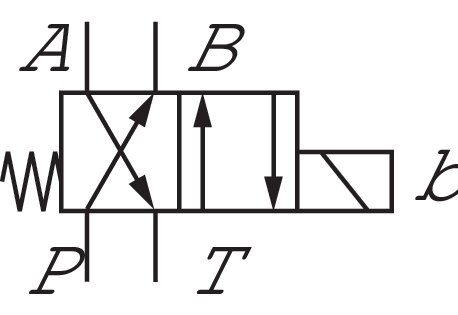 Schaltsymbol: 4/2-Wegeventil, Y-Schaltung